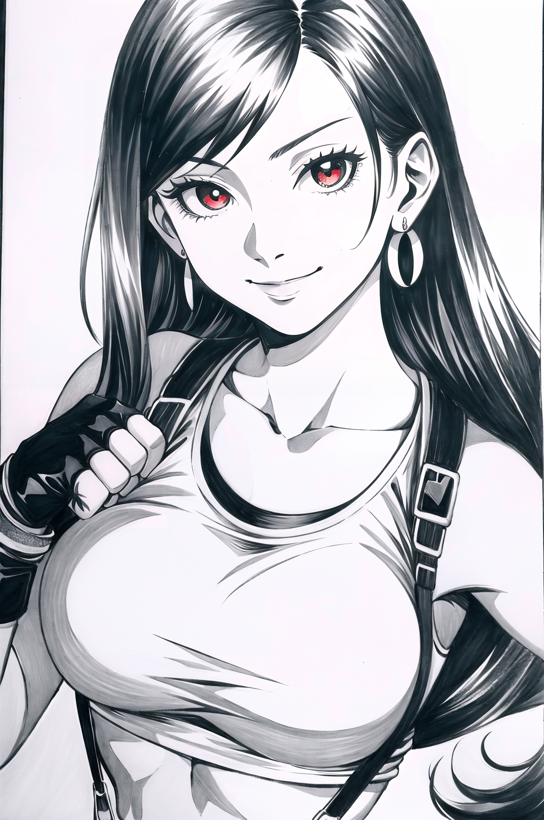 10072027-667688142-artgerm, masterpiece, extremely detailed, 1girl, tifa lockhart, bare shoulders, fingerless gloves, breasts, brown hair, clenched.png